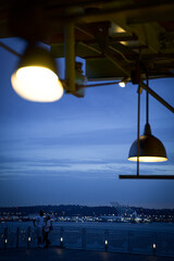 street lamp in night