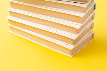 a stack of books. Books background for science and education. Reading and writing concept