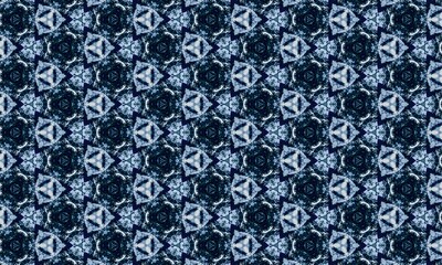 Patchwork seamless pattern and geometric patches. Quilt design. Square rug, cushion. Print for fabric and textile.