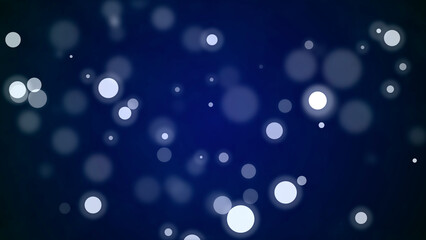 Blue Particles Glittering and Glowing Background