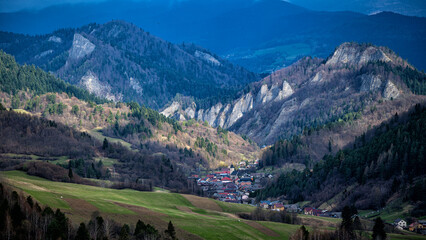 Typical landscape of the Pieniny National Park, Slovakia/Poland.