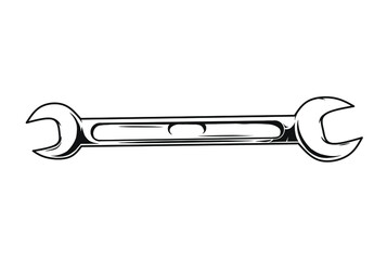 wrench isolated on white background