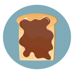 Sweet breakfast. Toast with chocolate.