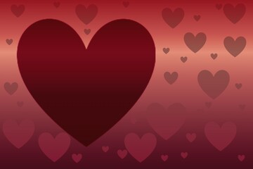 abstract gradient texture art red pink heart shape wallpaper background valentines day