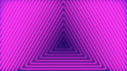 Fototapeta premium Triangular Tunnel Wave Seamless Loops Neon Glow Background