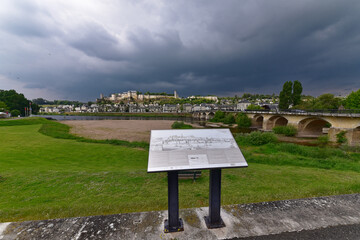 Frankreich - Chinon - Burg Chinon am Fluss Vienne