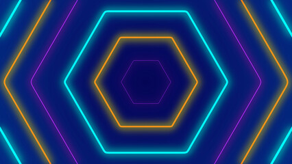 Zig Zag Octagon Tunnel Wave Background