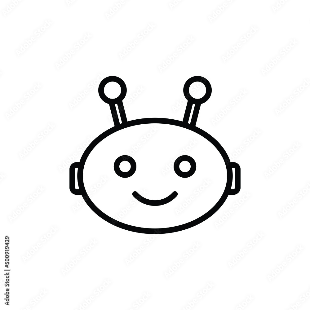 Poster chatbot vector icon chat robot sign