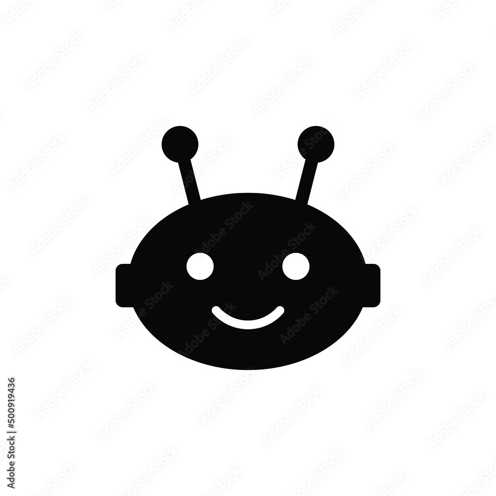 Poster chatbot vector icon chat robot sign