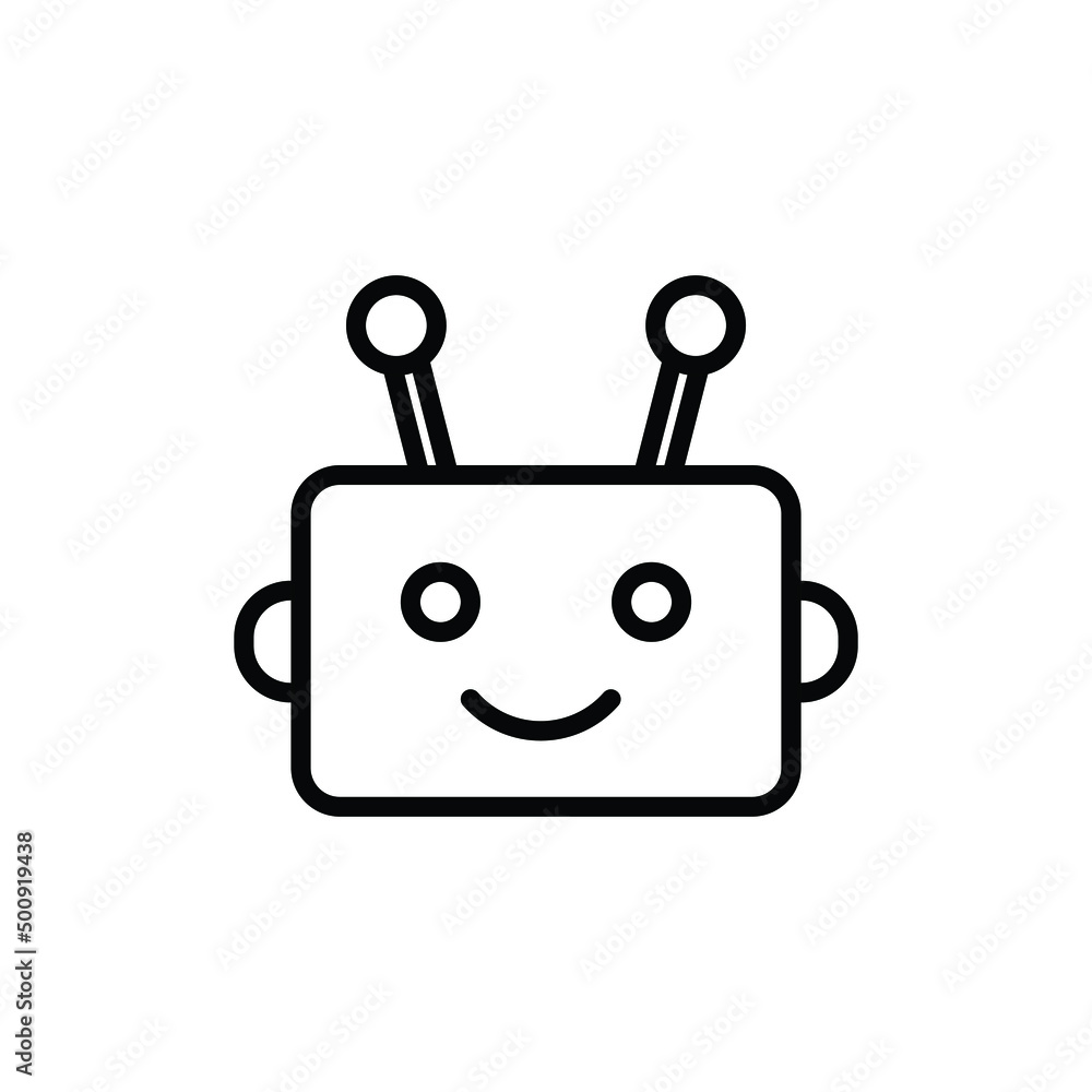 Poster chatbot vector icon chat robot sign
