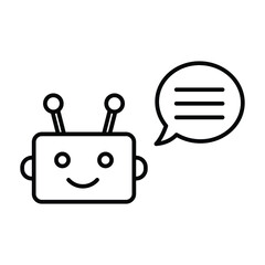 chatbot vector icon chat robot sign 