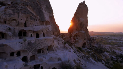 Aerial top view of Cappadocia in Turkey