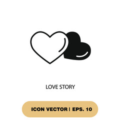 love story icons  symbol vector elements for infographic web