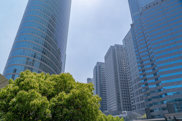 Fototapeta premium 東京都品川区のビジネス街の都市景観