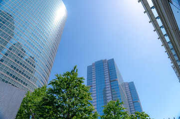 Obraz premium 東京都品川区のビジネス街の都市景観