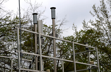 outdoor station for measuring the current weather and the layer of snow cover. fully equipped...