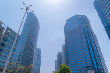 Obraz premium 東京都品川区のビジネス街の都市景観