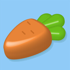 Carrot. Illustration of vegetables. Vegetarian food.