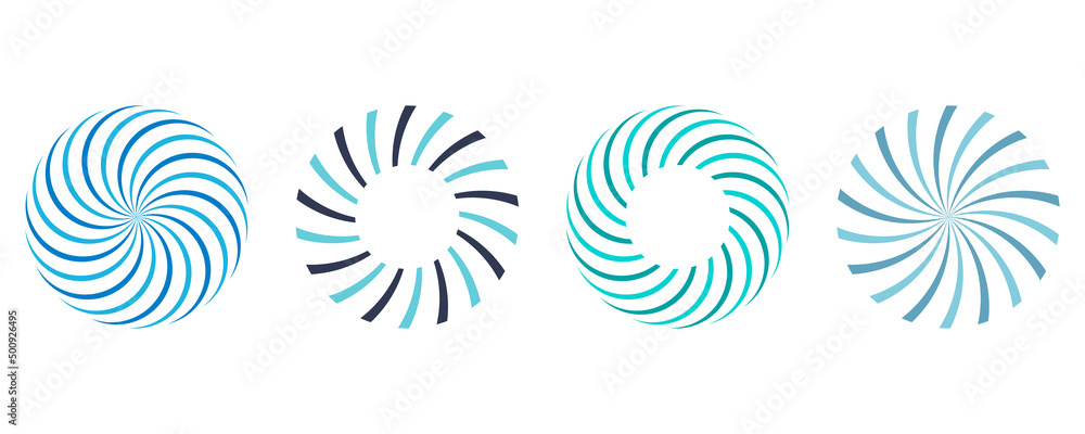 Poster abstract circle vector set. spiral swirl circle. design element. logo company. vector 10 eps.