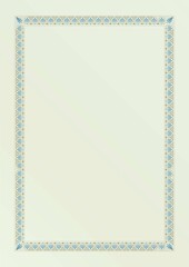 Elegant Frame А4.Gold elements.Vector.Border. Decorative frame.Vector illustration. 210x297 mm