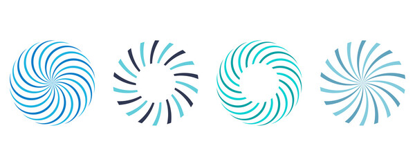 Abstract circle vector set. Spiral swirl circle. Design element. Logo company. Vector 10 EPS.