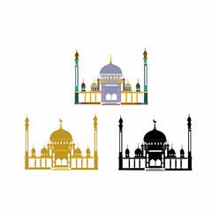 Taj mahal vector illustration there mosque ramadan kareem.Fit for background mosque ramadan.
