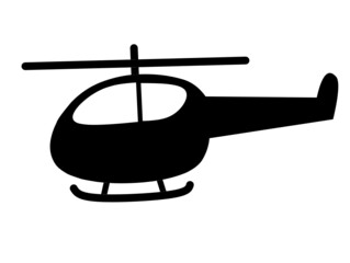 helicopter icon vector on white background