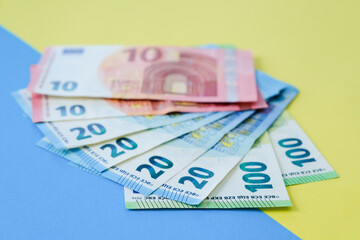 Euro money on a paper background