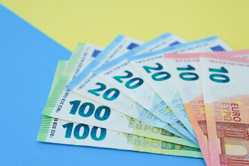 Euro money on a paper background