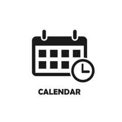 Calendar icon. Simple vector illustration on white background. EPS 10