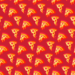 SEAMLESS PATTERN WITH PIZZA SLICES