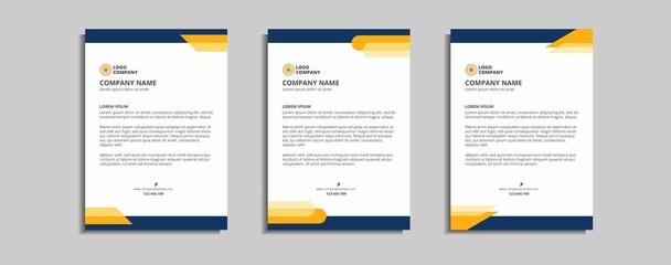 modern corporate letterhead template design