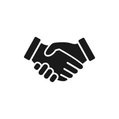 Business handshake. Business relationship. Simple vector illustration on white background. EPS 10