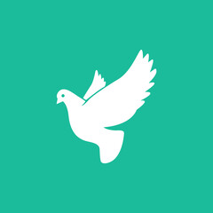 Pigeon symbol in simple style. Dove icon. Vector EPS 10