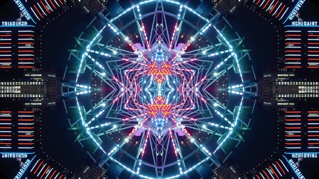 Kaleidoscope with Bokeh of Ferris Wheel, #1