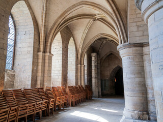 The crypt of Canterbury Cathedral in Kent England UK, which was founded in AD602 and is a popular...