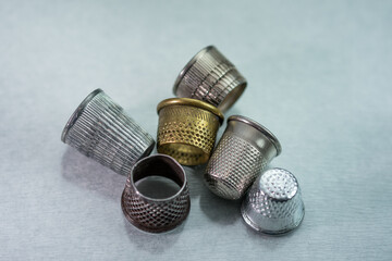 six old  and  new Tailoring thimble