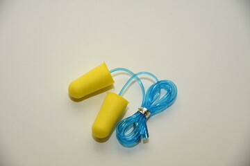 Ear plugs isolated on white background.