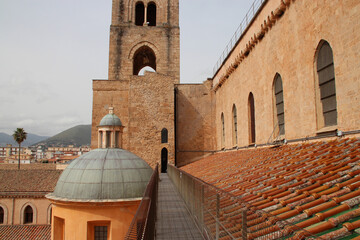 medieval cathedral in monreale in sicily (italy)