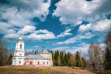 landscape ancient Orthodox church