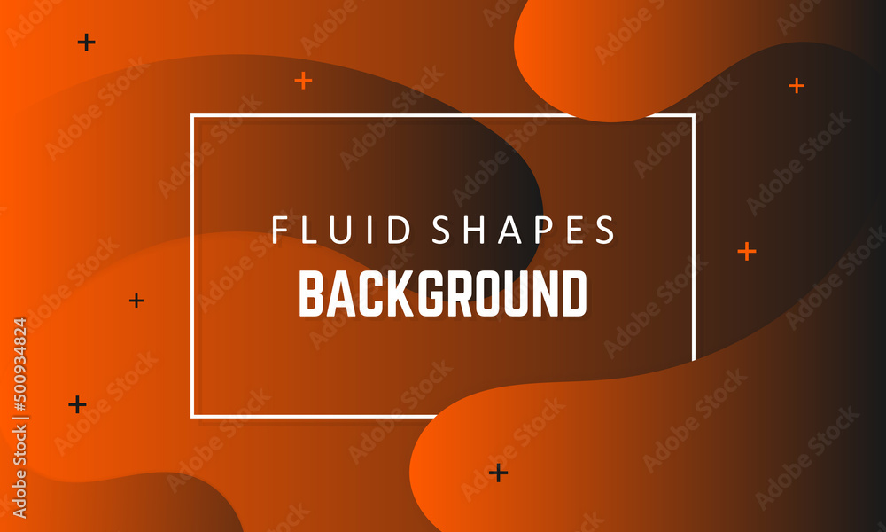 Poster fluid liquid shapes background. dynamic background with fluid shapes modern concept vector illustrat