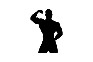 muscle man silhouette