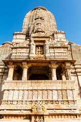 Exterior of the Meera Jain Temple, Chittorgarh (Fort), Chittor, Rajasthan, India, Asia