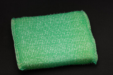Close-Up Of green  Cleaning Sponge