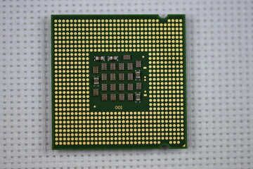 close-up of   computer microprocessor 