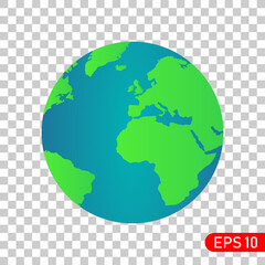 Planet Earth icon. Vector illustration. EPS 10