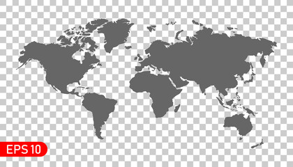 Fototapeta na wymiar Detailed world map. Vector illustration. EPS 10