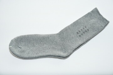 Pair of gray  male  socks 