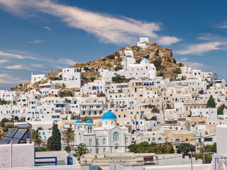 Naklejka premium Chora in Ios island of Greece
