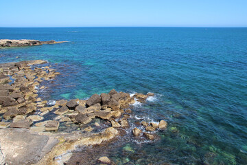 mediterranean sea in syracusa in sicily (italy)